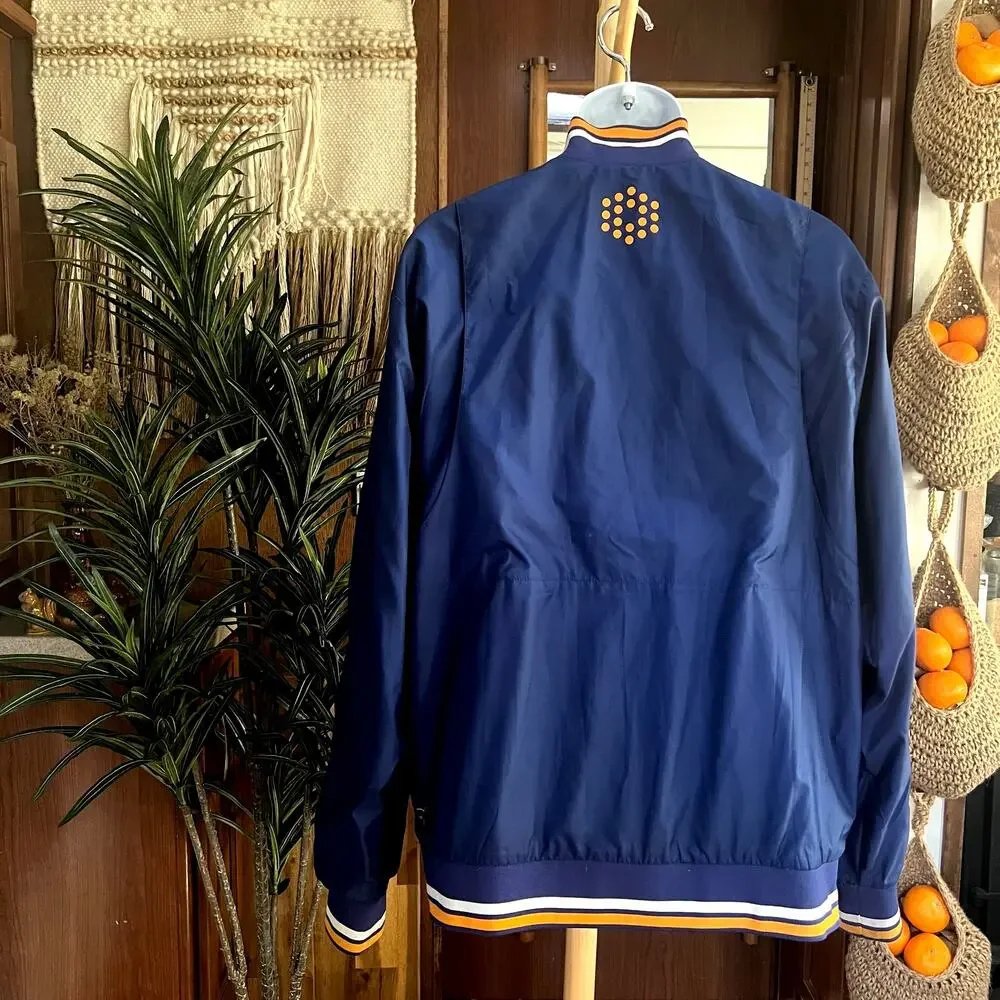 Puma Track Jacket 2XL Blue Orange Y2K Windbreaker Mesh Lined Full Zip Mens Logo